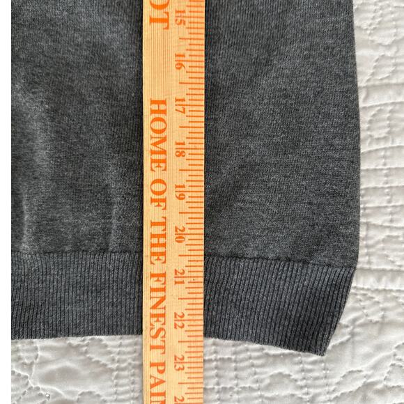 Melrose Chic Button Front Cardigan Sweater Top Staple Classic Gray Size Large - Picture 7 of 8